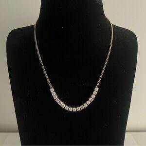 NEW Diamond Elegant Gold Tennis Chain Necklace
